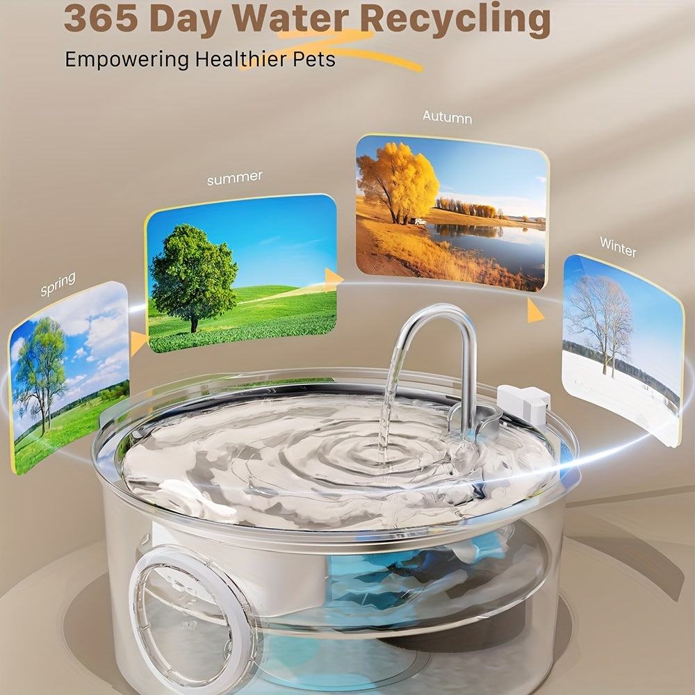 Pet Feeder Dog Water Fountain Stainless Steel