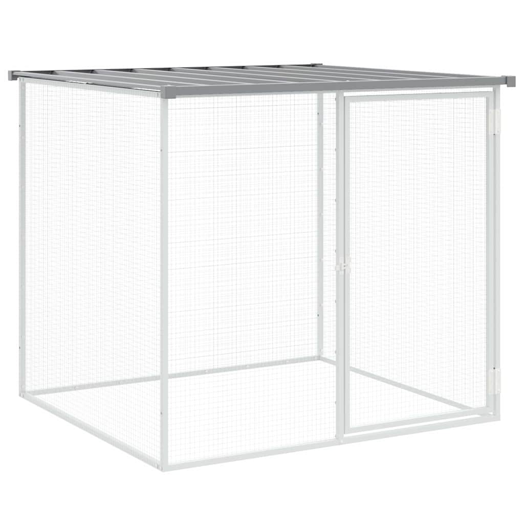 NNEVL Chicken Cage with Roof Light Grey 103x98x90 cm Galvanised Steel