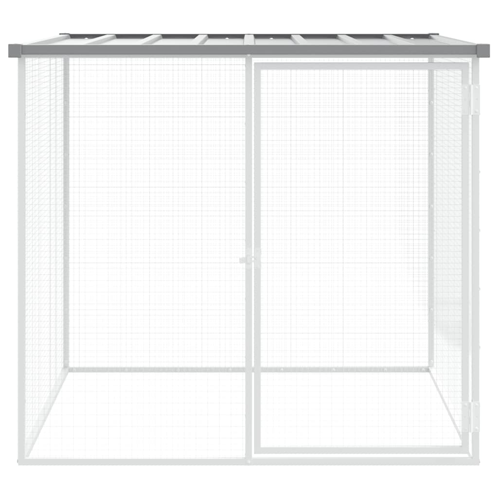 NNEVL Chicken Cage with Roof Light Grey 103x98x90 cm Galvanised Steel