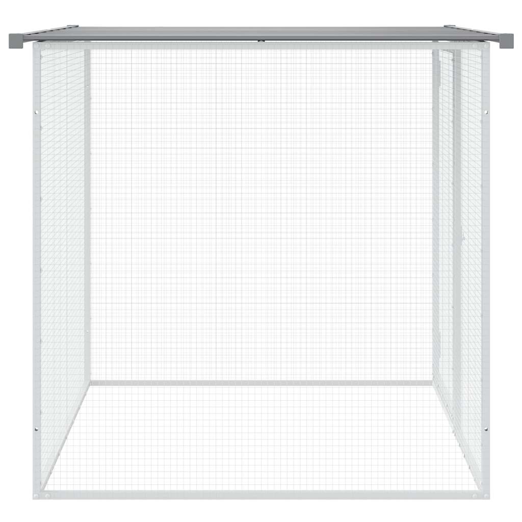 NNEVL Chicken Cage with Roof Light Grey 103x98x90 cm Galvanised Steel