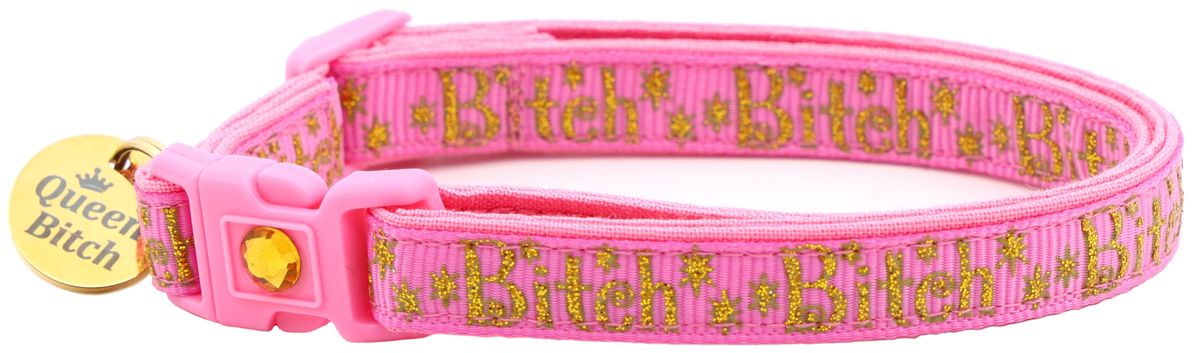 Gold Bitch Breakaway Cat Collar