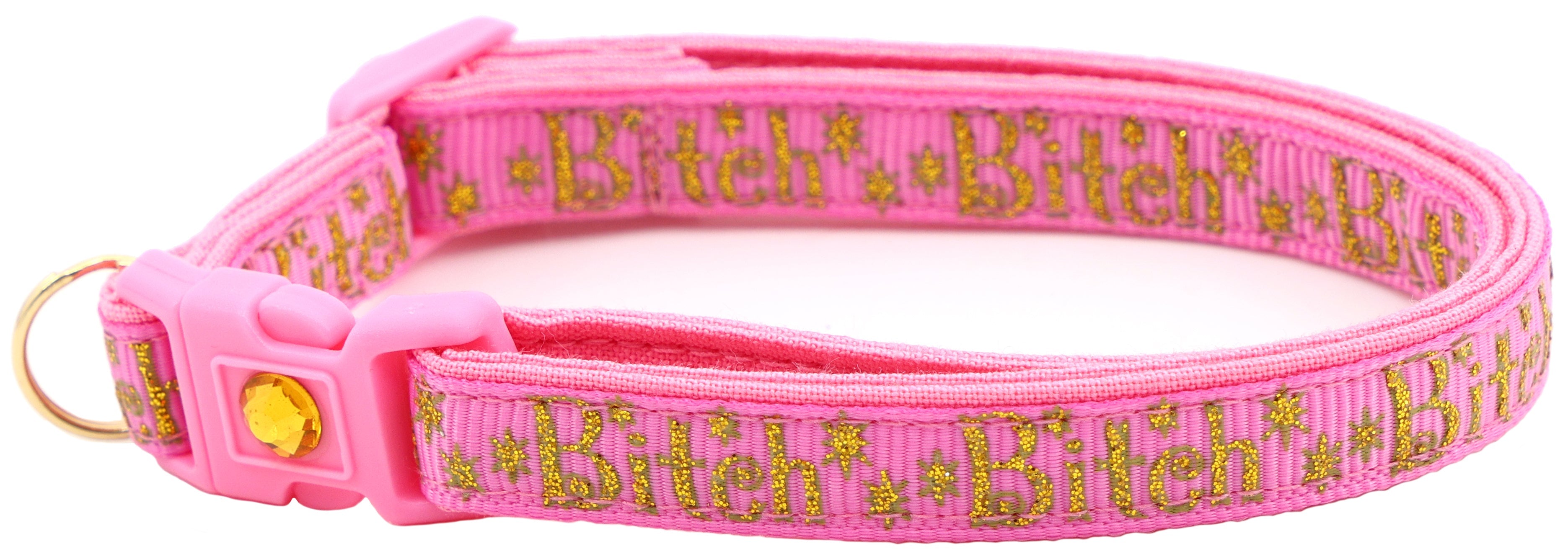 Gold Bitch Breakaway Cat Collar