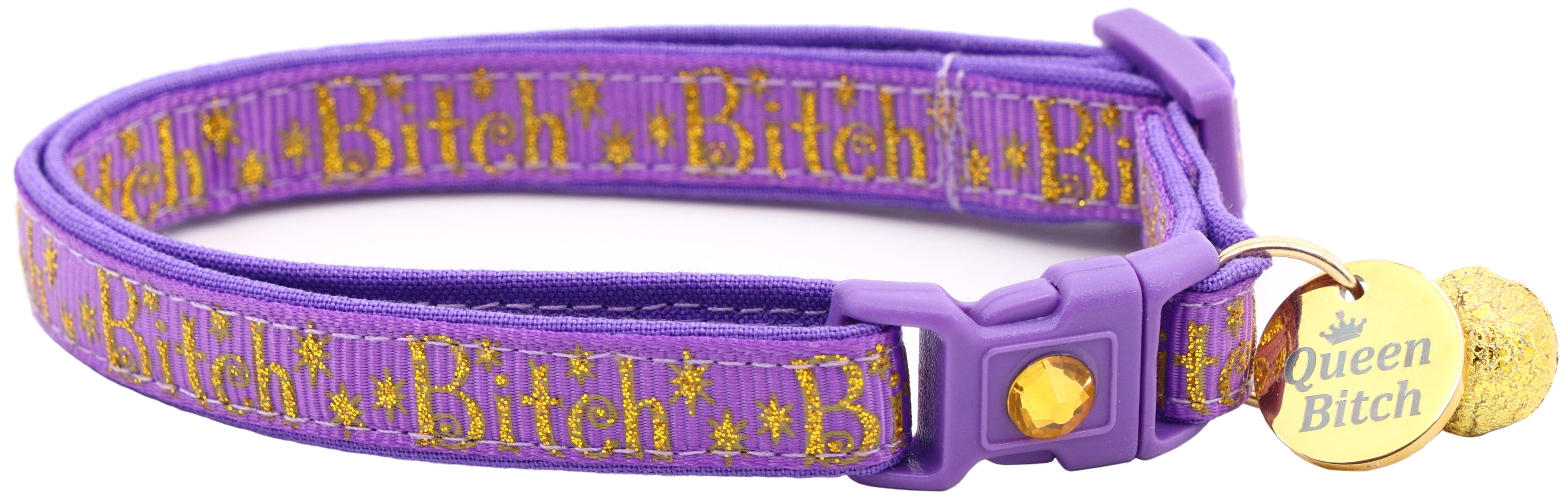 Gold Bitch Breakaway Cat Collar