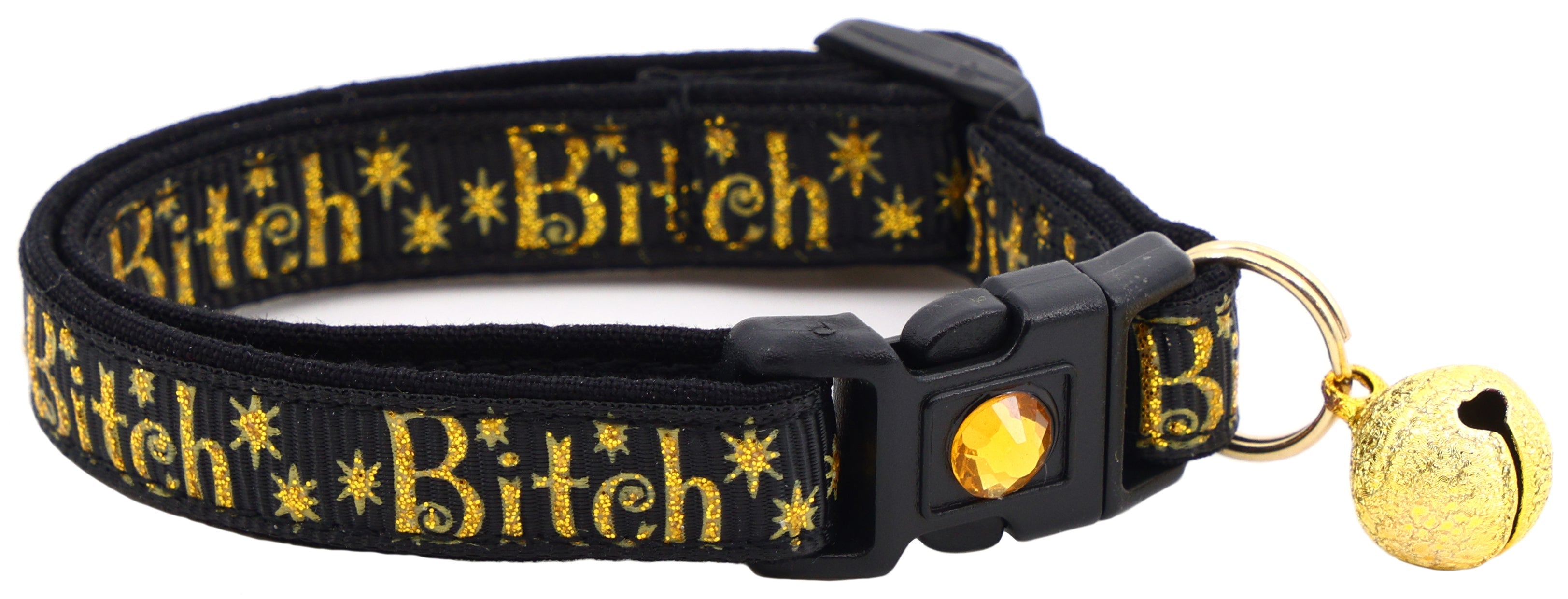 Gold Bitch Breakaway Cat Collar