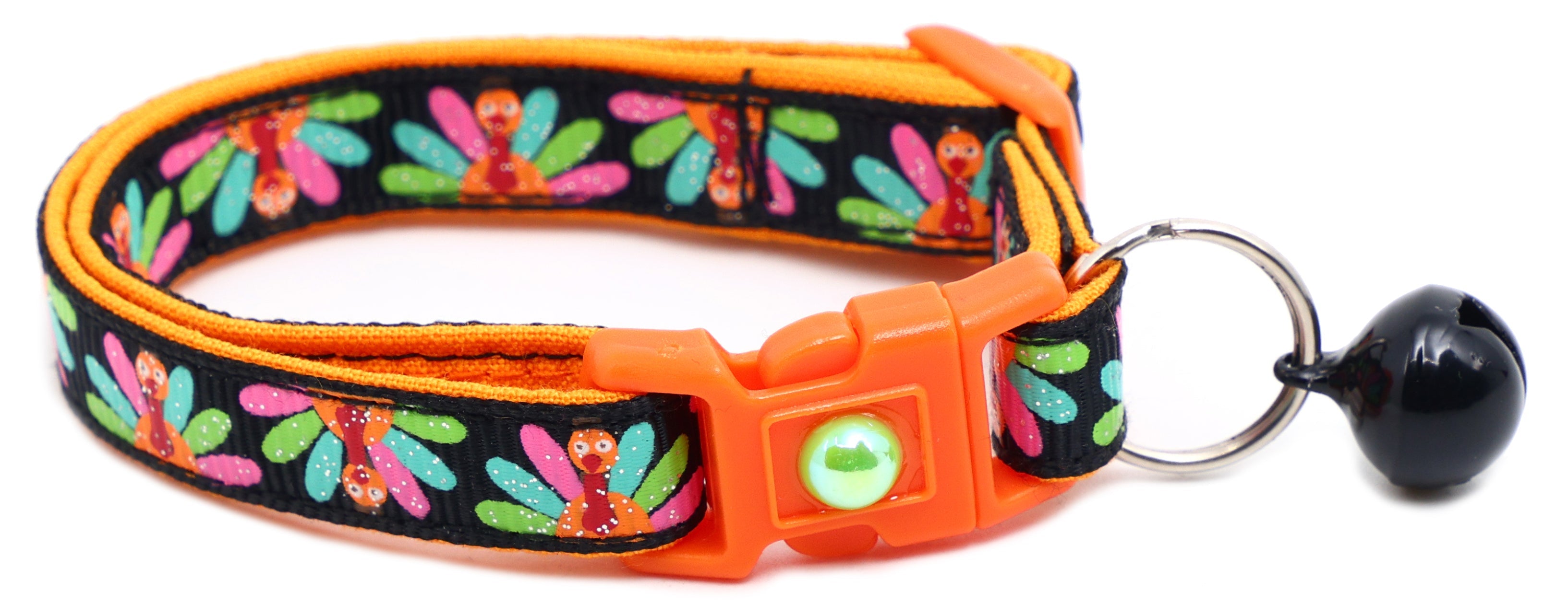 Colorful Turkeys Breakaway Cat Collar