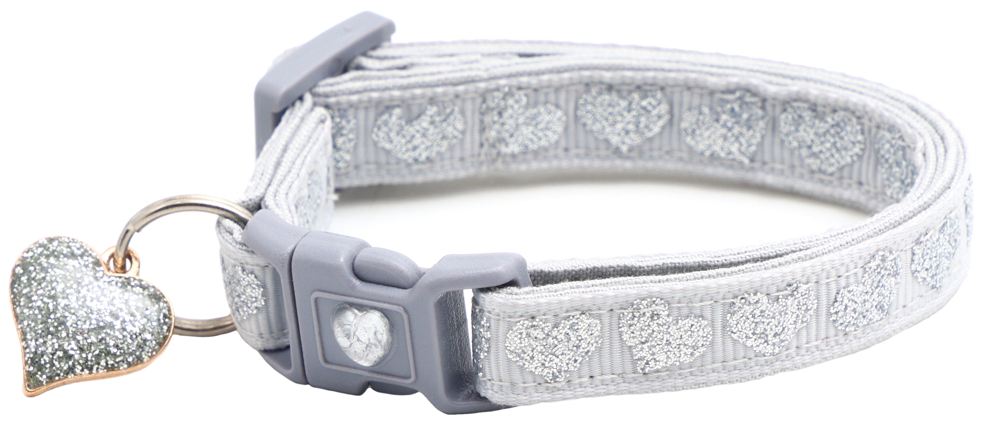 Glitter Hearts Breakaway Cat Collar