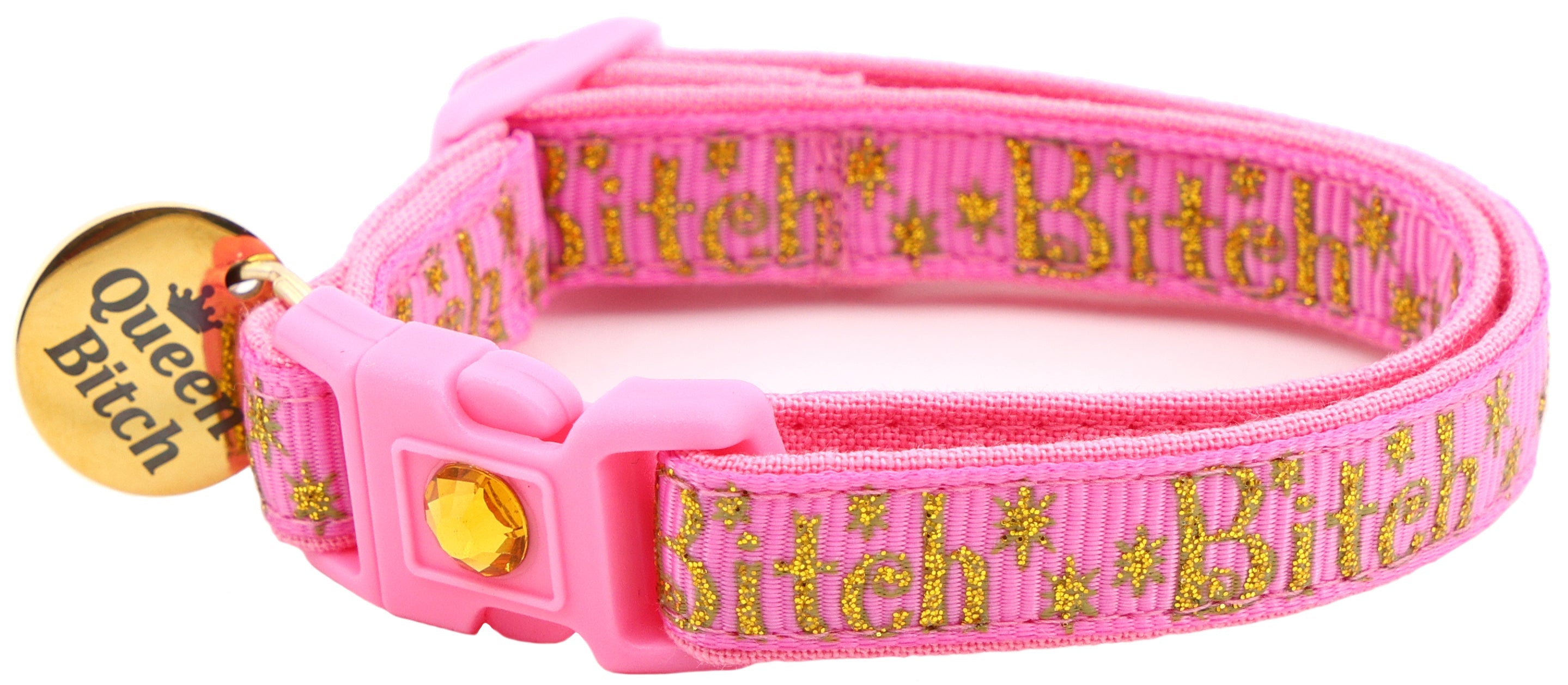 Gold Bitch Breakaway Cat Collar