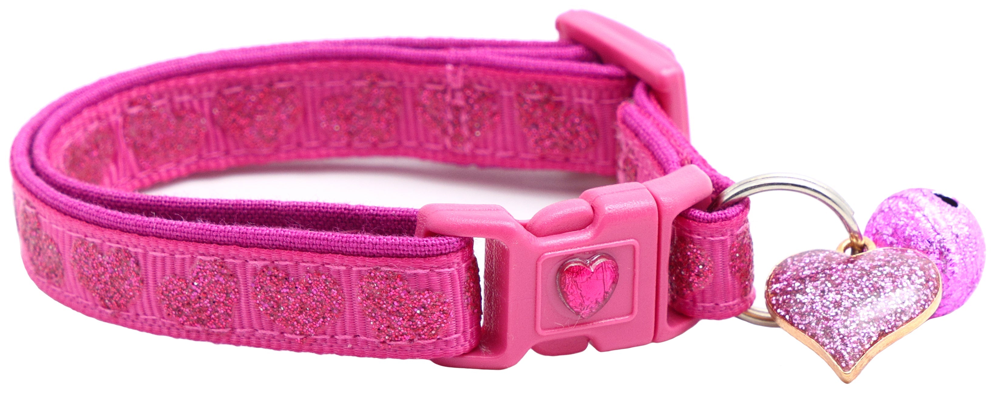 Glitter Hearts Breakaway Cat Collar
