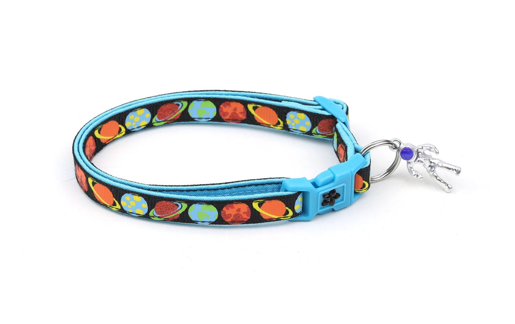 Planets on Black Cat Collar