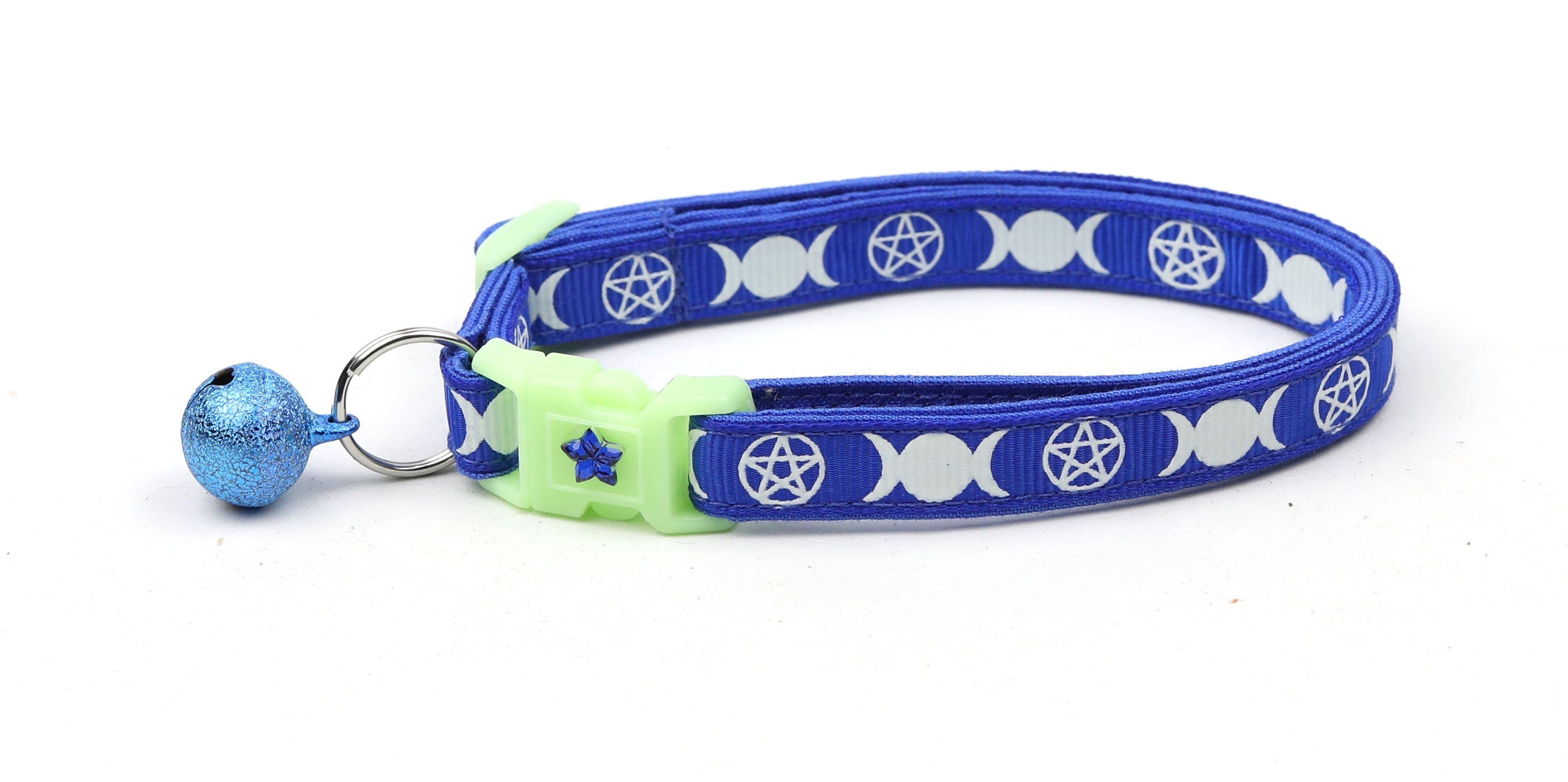 Witch's Familiar on Royal Blue Cat Collar