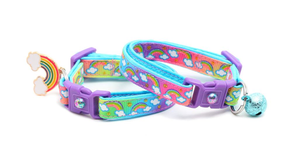 Rainbows over Rainbow Ombre Cat Collar